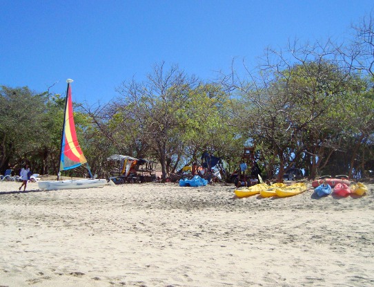 Kayaks on Playa Conchal Costa Rica