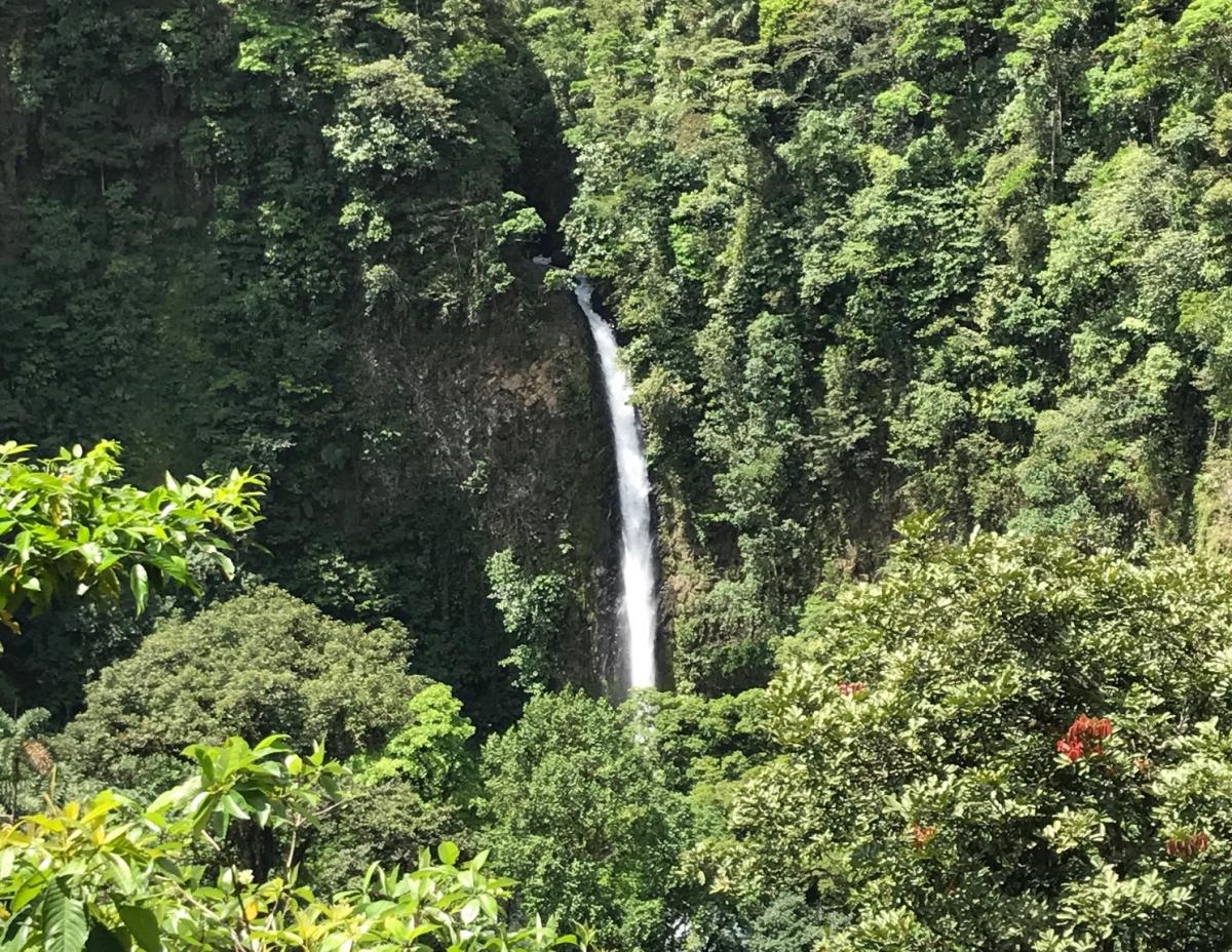 Waterfall near Arenal volcano in Costa Rica