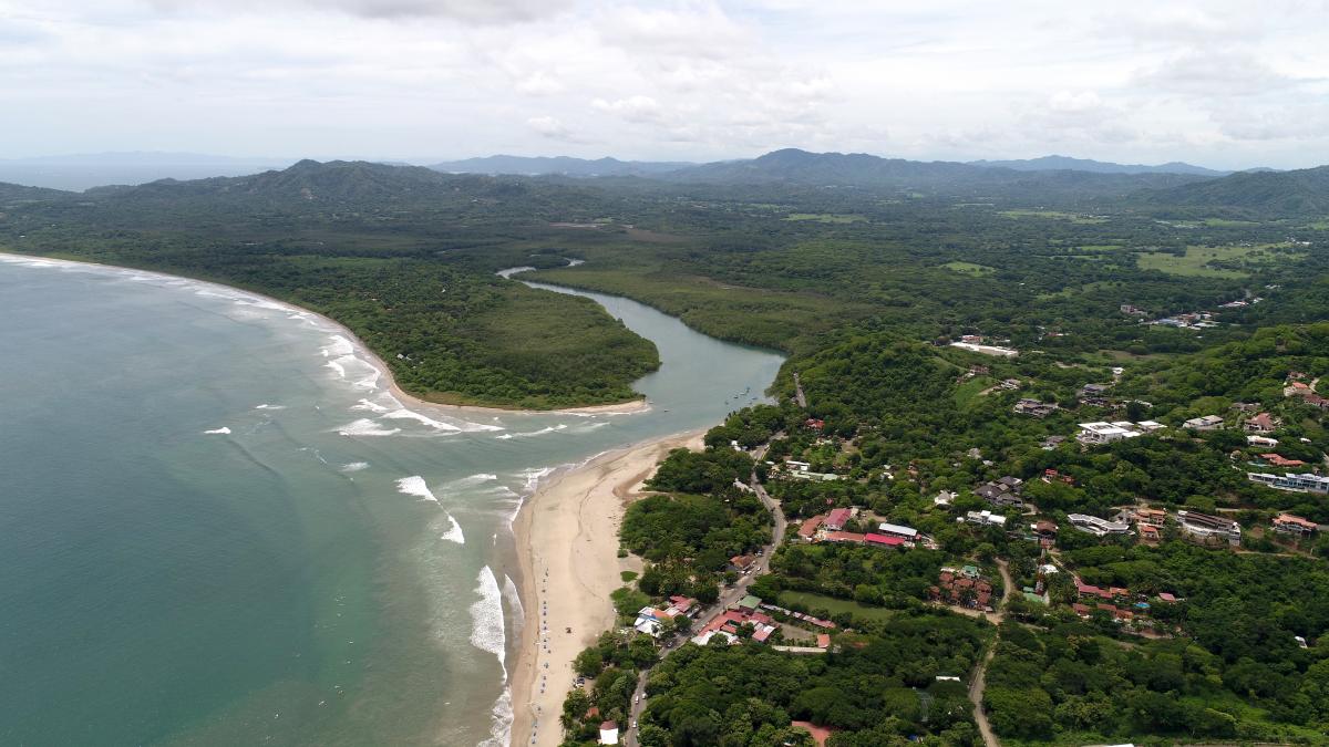 Aerial view of Las Baulas Marine Park
