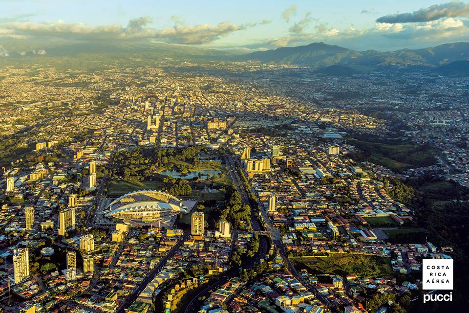 Aerial view of San Jose, Costa Rica