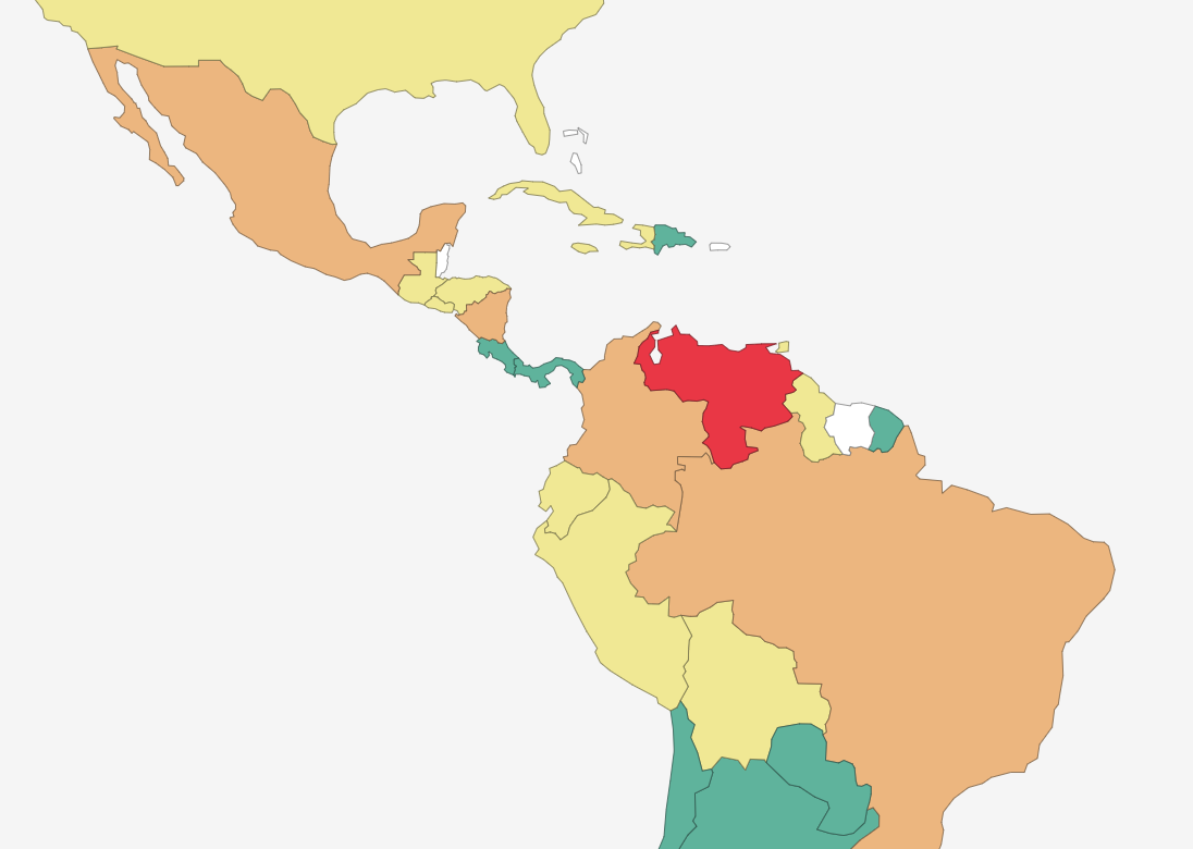 Costa Rica on the Global Peace Index Map
