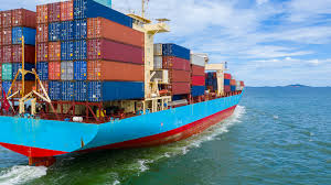Large ship filled with containers