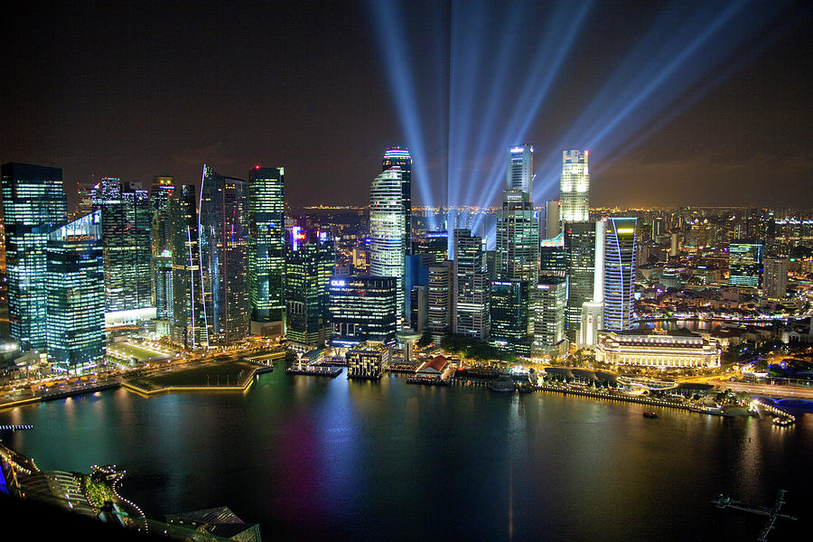 Downtown Singapore at Night