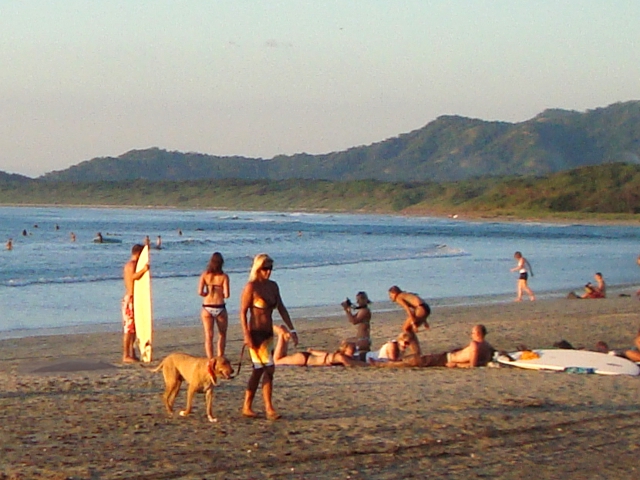 Surfers on Tamarindo Beach