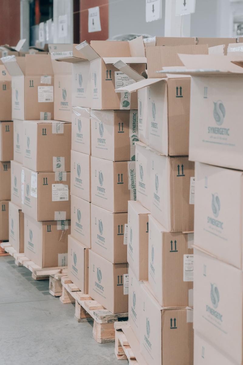 Boxes waiting in customs